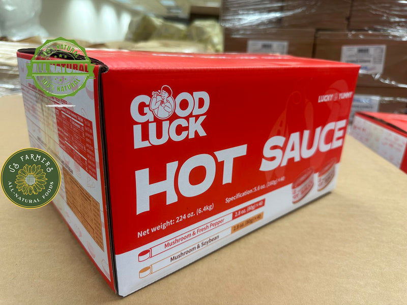 GOOD LUCK Mushroom Hot Sauce, Spicy Chili Oil and Chili Paste Chili Sauce,fresh Pepper,Soybean,Garlic, 72 Cans