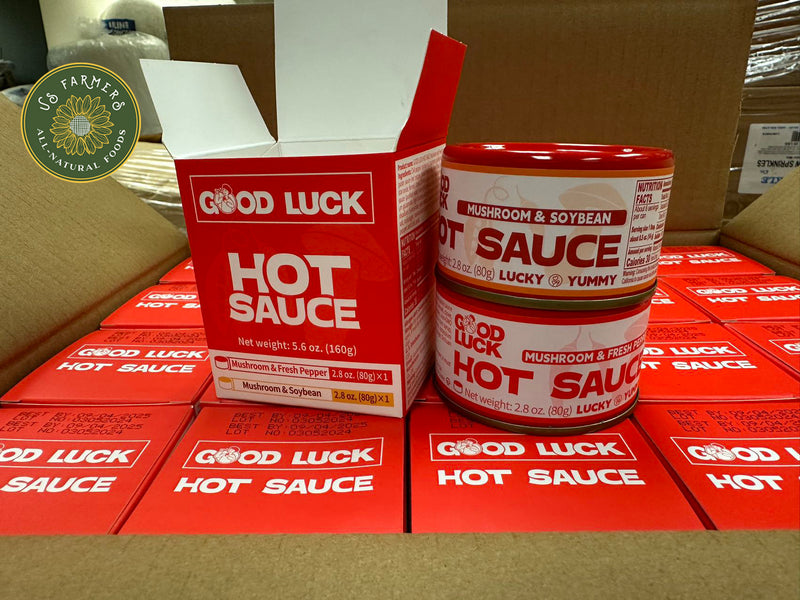 GOOD LUCK Mushroom Hot Sauce, Spicy Chili Oil and Chili Paste Chili Sauce,fresh Pepper,Soybean,Garlic, 72 Cans